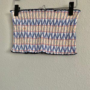 FOREVER 21 FESTIVAL SMOCKED TUBE TOP